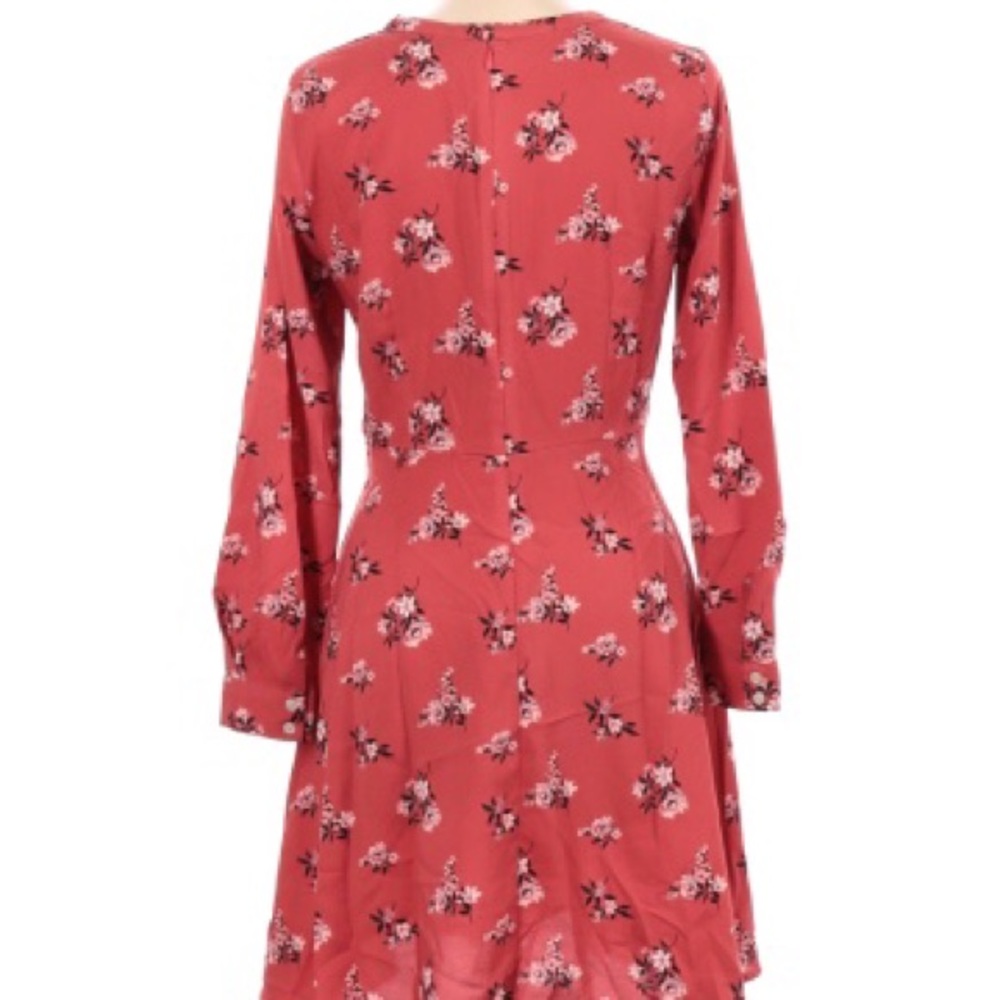 LOFT floral long sleeve flare dress - Picture 2 of 12